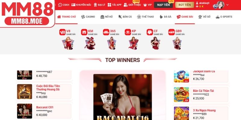 Tìm hiểu sảnh game bài MM88