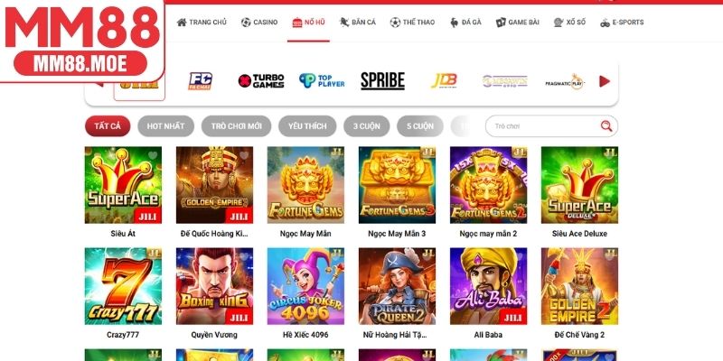 Top game nổ hũ MM88 hot nhất châu Á