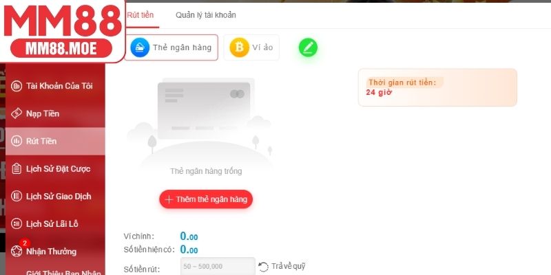 Ưu điểm khi rút tiền MM88