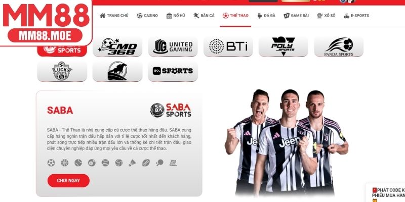 Tổng quan sảnh thể thao MM88