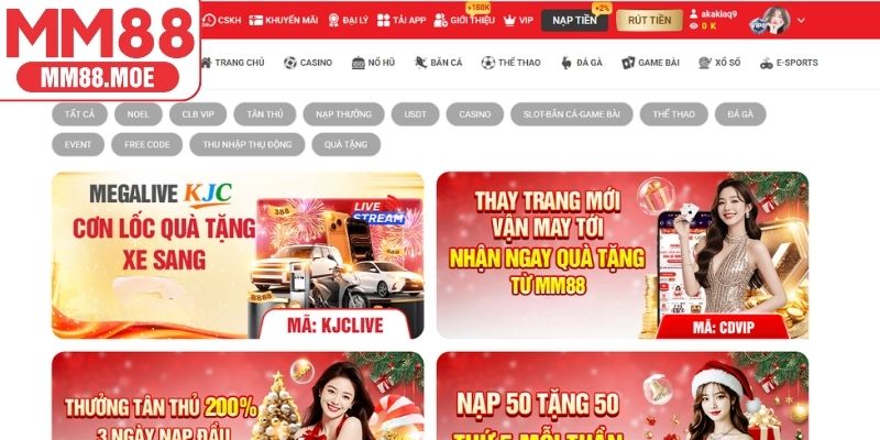 Các bước nhận khuyến mãi MM88